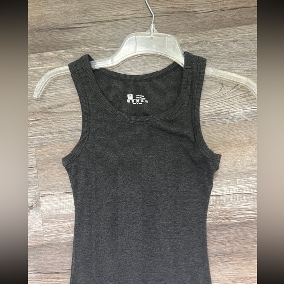 Gray Ribbed Dress - Picture 2 of 4